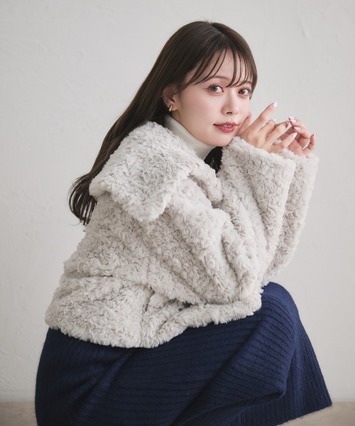 short length poodle fur coat / ショート丈プードルファーコート