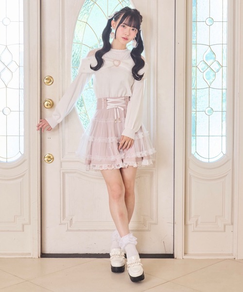 ROJITA(ロジータ)の「リボンデザインニットトップス(ニット/セーター・レディース・ピンク/ホワイト/ブラック・FREE)」の9枚目の写真