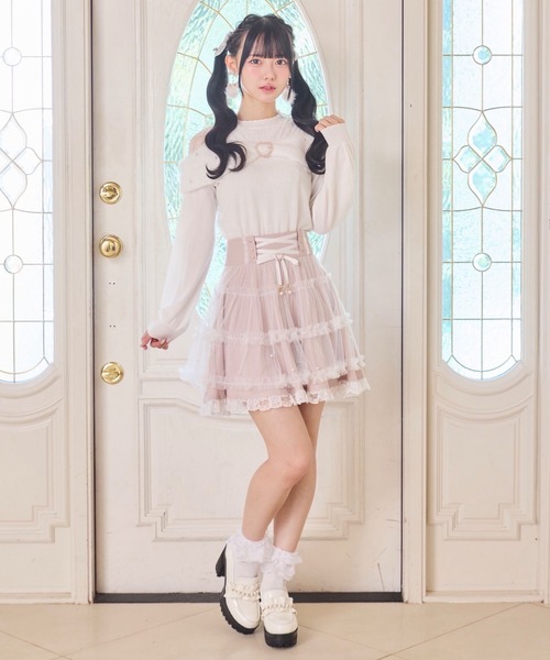 ROJITA(ロジータ)の「リボンデザインニットトップス(ニット/セーター・レディース・ピンク/ホワイト/ブラック・FREE)」の10枚目の写真