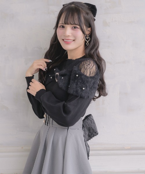 ROJITA(ロジータ)の「リボンデザインニットトップス(ニット/セーター・レディース・ピンク/ホワイト/ブラック・FREE)」の14枚目の写真