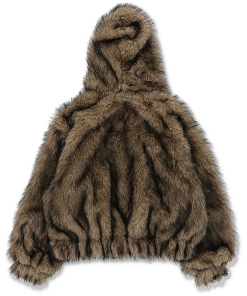 SPINNS（スピンズ）の「ボリューム感がかわいすぎ！高見えフェイクファーブルゾン/コート/フード付き（ブルゾン・レディース・ベージュ/ブラウン/グレー・ONESIZE）」の7枚目の写真