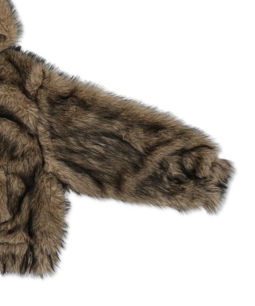 SPINNS（スピンズ）の「ボリューム感がかわいすぎ！高見えフェイクファーブルゾン/コート/フード付き（ブルゾン・レディース・ベージュ/ブラウン/グレー・ONESIZE）」の8枚目の写真