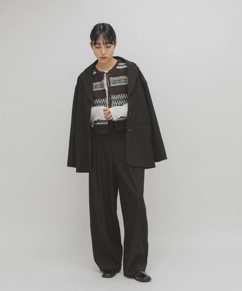 KBF(ケイビーエフ)の「ジャガードリメイクベスト(ベスト・レディース・ブルー系その他/グレー系その他/ブラウン系その他・ONE)」の4枚目の写真