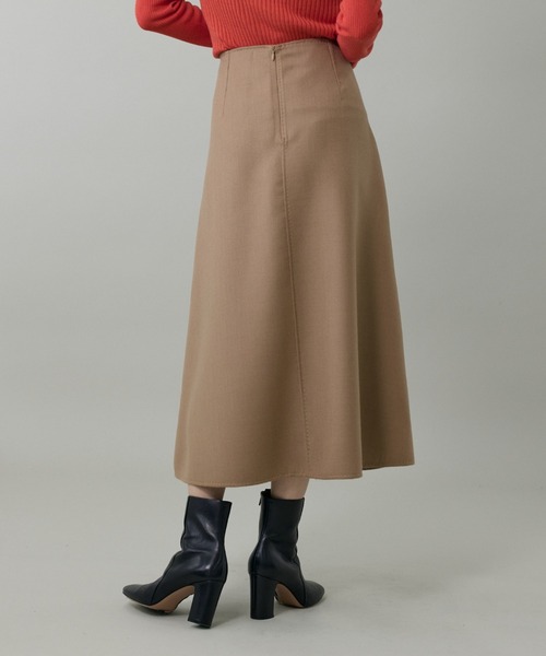 INED（イネド）の「梳毛接結リバー ダブルフェイスAラインスカート【セットアップ対応】（スカート・レディース・チェック/キャメル・9号/11号/7号）」の13枚目の写真