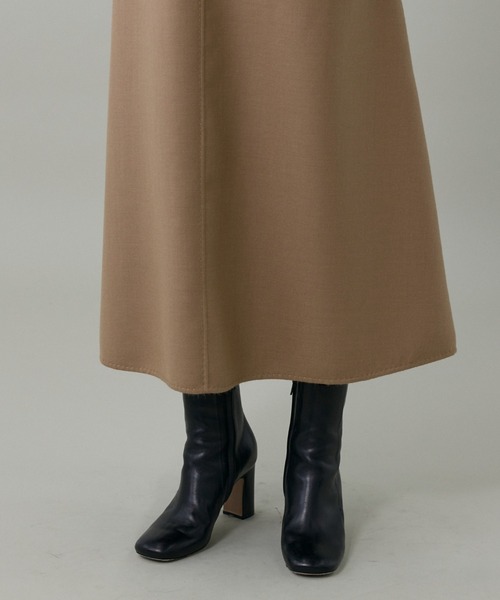 INED（イネド）の「梳毛接結リバー ダブルフェイスAラインスカート【セットアップ対応】（スカート・レディース・チェック/キャメル・9号/11号/7号）」の15枚目の写真
