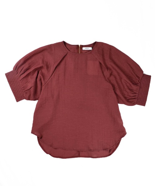 INNOCENT(イノセント)の「【ARC】【SWITCH by ARCH】配色 Stitch Big Sleeve Blouse ARM-699(シャツ/ブラウス・レディース・バーガンディー/ブラック/キナリ・FREE)」の3枚目の写真