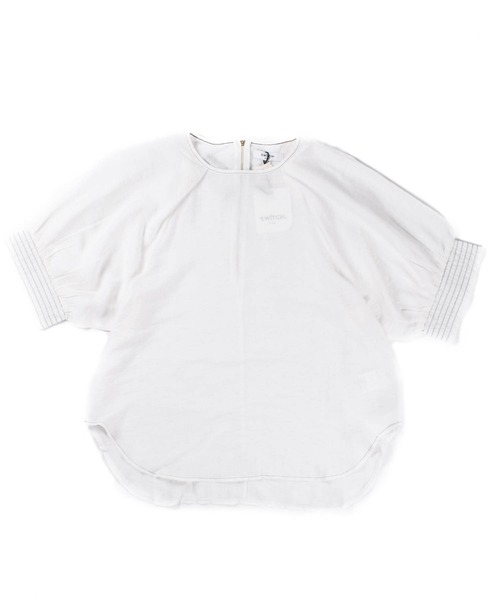 INNOCENT(イノセント)の「【ARC】【SWITCH by ARCH】配色 Stitch Big Sleeve Blouse ARM-699(シャツ/ブラウス・レディース・バーガンディー/ブラック/キナリ・FREE)」の2枚目の写真