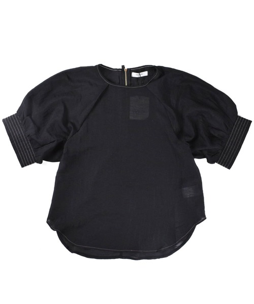INNOCENT(イノセント)の「【ARC】【SWITCH by ARCH】配色 Stitch Big Sleeve Blouse ARM-699(シャツ/ブラウス・レディース・バーガンディー/ブラック/キナリ・FREE)」の1枚目の写真