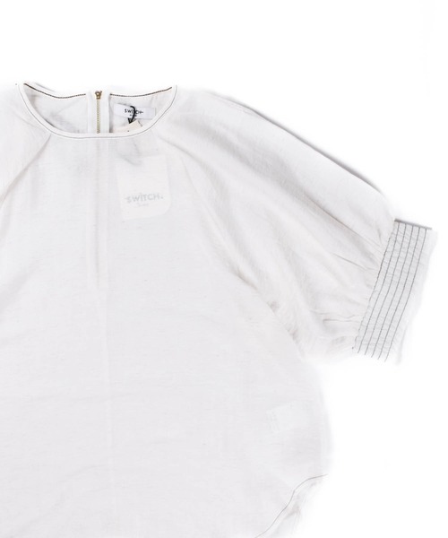 INNOCENT(イノセント)の「【ARC】【SWITCH by ARCH】配色 Stitch Big Sleeve Blouse ARM-699(シャツ/ブラウス・レディース・バーガンディー/ブラック/キナリ・FREE)」の4枚目の写真