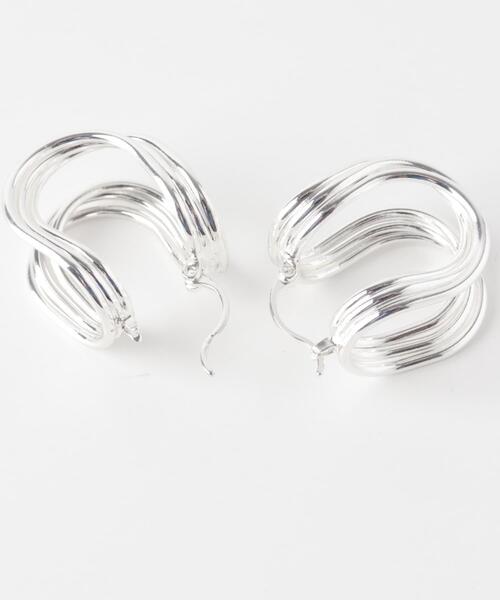 URBAN RESEARCH ROSSO WOMEN(アーバンリサーチ ロッソ)の「CHIGNON 3ラインカーブピアス(ピアス(両耳用)・レディース・ゴールド/シルバー・FREE)」の4枚目の写真