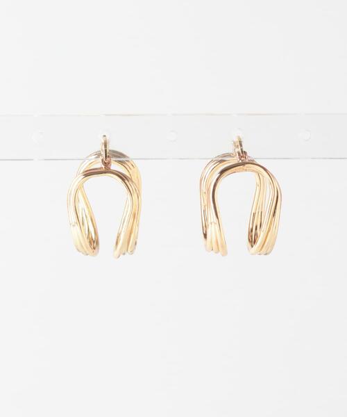 URBAN RESEARCH ROSSO WOMEN(アーバンリサーチ ロッソ)の「CHIGNON 3ラインカーブピアス(ピアス(両耳用)・レディース・ゴールド/シルバー・FREE)」の6枚目の写真