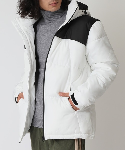 ARCADE(アーケード)の「ポリデュスポ/ファイバー中綿フード脱着JKT エコダウンジャケット(ダウンジャケット/コート・メンズ・ブラック/カーキ/ブラック×ベージュ/ブラック×ホワイト/ブラック×カーキ・M/L/LL)」の1枚目の写真