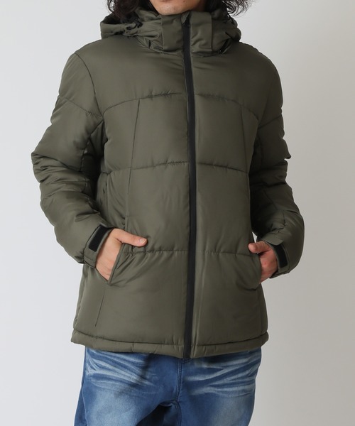 ARCADE(アーケード)の「ポリデュスポ/ファイバー中綿フード脱着JKT エコダウンジャケット(ダウンジャケット/コート・メンズ・ブラック/カーキ/ブラック×ベージュ/ブラック×ホワイト/ブラック×カーキ・M/L/LL)」の16枚目の写真