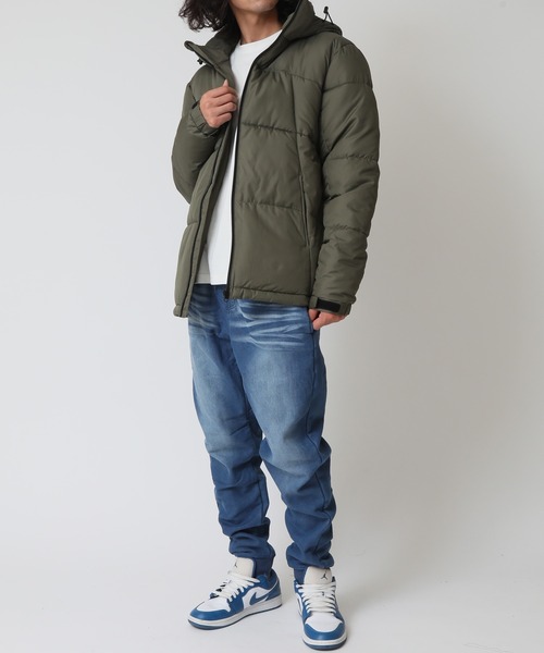 ARCADE(アーケード)の「ポリデュスポ/ファイバー中綿フード脱着JKT エコダウンジャケット(ダウンジャケット/コート・メンズ・ブラック/カーキ/ブラック×ベージュ/ブラック×ホワイト/ブラック×カーキ・M/L/LL)」の17枚目の写真