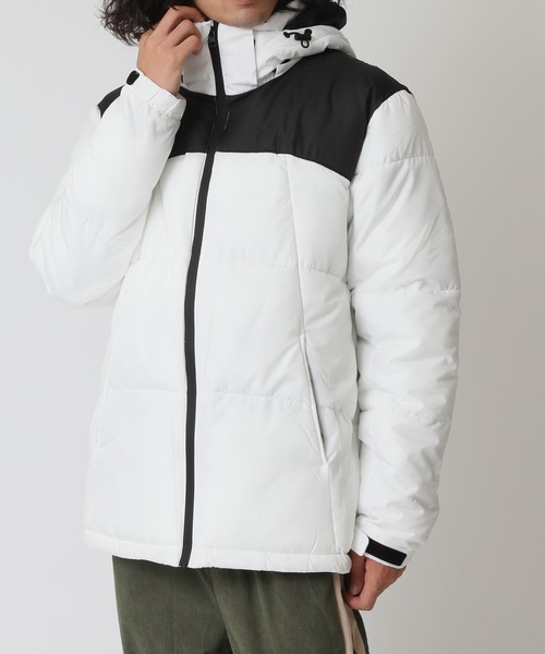 ARCADE(アーケード)の「ポリデュスポ/ファイバー中綿フード脱着JKT エコダウンジャケット(ダウンジャケット/コート・メンズ・ブラック/カーキ/ブラック×ベージュ/ブラック×ホワイト/ブラック×カーキ・M/L/LL)」の11枚目の写真