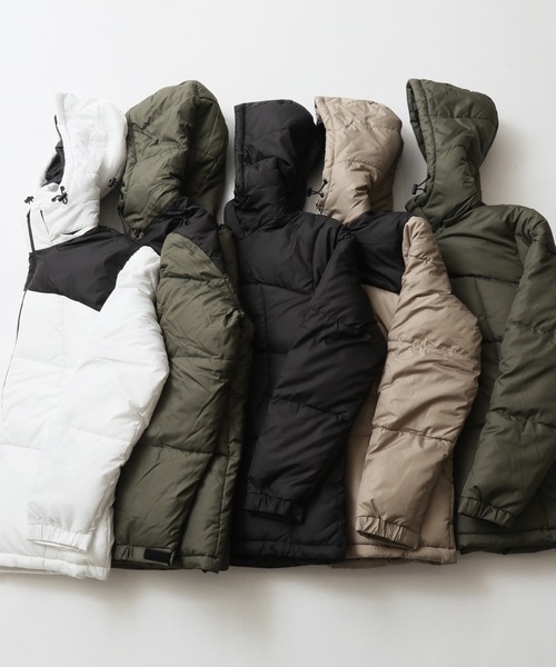 ARCADE(アーケード)の「ポリデュスポ/ファイバー中綿フード脱着JKT エコダウンジャケット(ダウンジャケット/コート・メンズ・ブラック/カーキ/ブラック×ベージュ/ブラック×ホワイト/ブラック×カーキ・M/L/LL)」の13枚目の写真