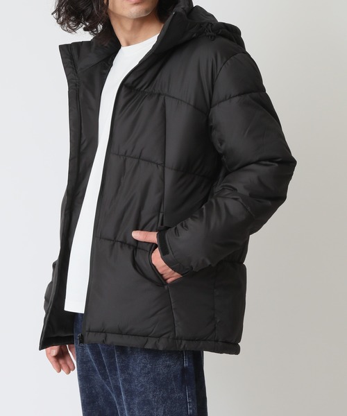 ARCADE(アーケード)の「ポリデュスポ/ファイバー中綿フード脱着JKT エコダウンジャケット(ダウンジャケット/コート・メンズ・ブラック/カーキ/ブラック×ベージュ/ブラック×ホワイト/ブラック×カーキ・M/L/LL)」の9枚目の写真