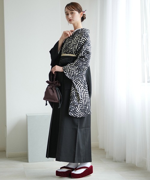 utatane(ウタタネ)の「袴セット utatane 半身アシンメトリー(着物・レディース・ブラック系1/グリーン系2/グリーン系1/ホワイト系1/レッド系1・M/L)」の20枚目の写真