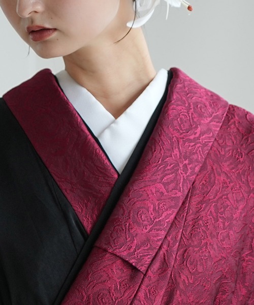 utatane(ウタタネ)の「袴セット utatane 半身アシンメトリー(着物・レディース・ブラック系1/グリーン系2/グリーン系1/ホワイト系1/レッド系1・M/L)」の6枚目の写真