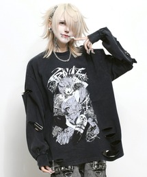 TRAVAS TOKYO | 『TRAVAS TOKYO/トラバス トーキョー』GEDRAJI x TRAVAS TOKYO イラストプリントL/S Tee(Tシャツ/カットソー)