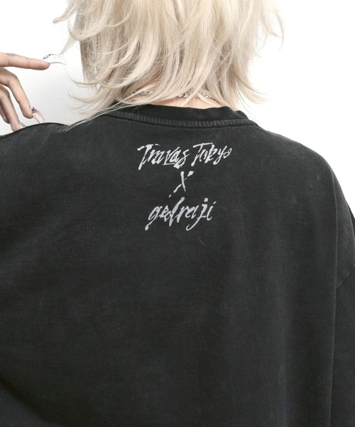 TRAVAS TOKYO（トラバス トウキョウ）の「『TRAVAS TOKYO/トラバス トーキョー』GEDRAJI x TRAVAS TOKYO イラストプリントL/S Tee（Tシャツ/カットソー・レディース・ブラック/ライトベージュ・FREE）」の5枚目の写真