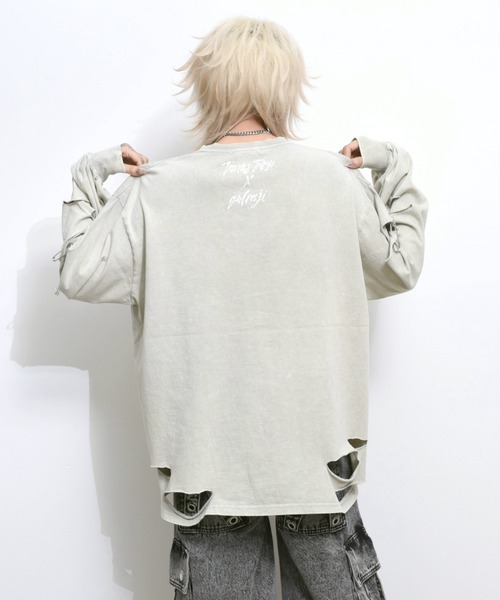 TRAVAS TOKYO（トラバス トウキョウ）の「『TRAVAS TOKYO/トラバス トーキョー』GEDRAJI x TRAVAS TOKYO イラストプリントL/S Tee（Tシャツ/カットソー・レディース・ブラック/ライトベージュ・FREE）」の8枚目の写真