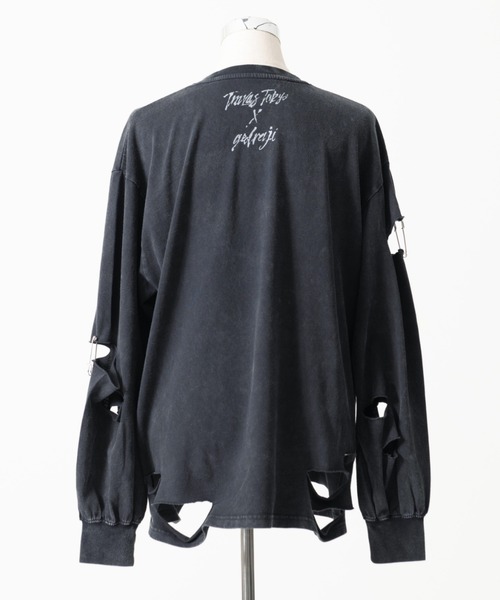 TRAVAS TOKYO（トラバス トウキョウ）の「『TRAVAS TOKYO/トラバス トーキョー』GEDRAJI x TRAVAS TOKYO イラストプリントL/S Tee（Tシャツ/カットソー・レディース・ブラック/ライトベージュ・FREE）」の12枚目の写真