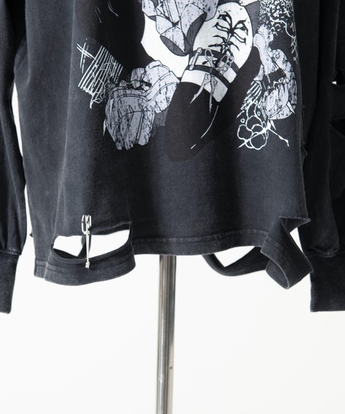 TRAVAS TOKYO（トラバス トウキョウ）の「『TRAVAS TOKYO/トラバス トーキョー』GEDRAJI x TRAVAS TOKYO イラストプリントL/S Tee（Tシャツ/カットソー・レディース・ブラック/ライトベージュ・FREE）」の15枚目の写真