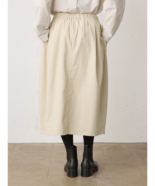 MidiUmi（ミディウミ）の「コーデュロイコクーンスカート（スカート・レディース・ブラウン/ベージュ/ブラック・FREE）」の13枚目の写真