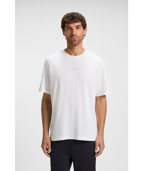 BOSS（ボス）の「コットンジャージー Tシャツ トーナルロゴ（Tシャツ/カットソー・メンズ・ブラック/ホワイト・XXL/M/XS/L/S/XL）」の2枚目の写真