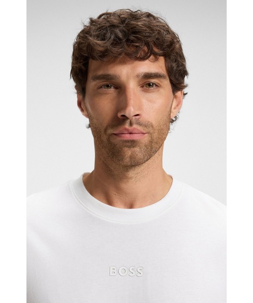 BOSS（ボス）の「コットンジャージー Tシャツ トーナルロゴ（Tシャツ/カットソー・メンズ・ブラック/ホワイト・XXL/M/XS/L/S/XL）」の3枚目の写真