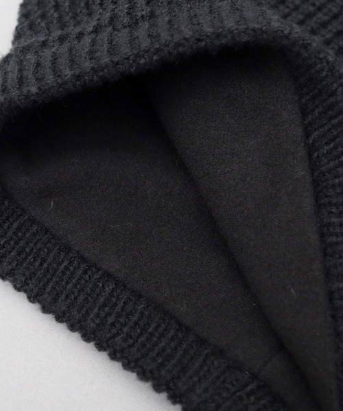 GERRY（ジェリー）の「A.M.S.別注 ミドル丈 ワッフル編み ニット ハイネックウォーマー（ネックウォーマー/スヌード・メンズ・ブラック/グレー・FREE）」の11枚目の写真