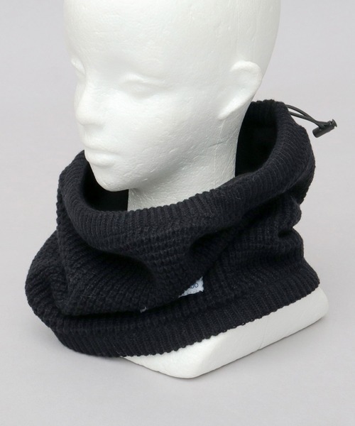 GERRY（ジェリー）の「A.M.S.別注 ミドル丈 ワッフル編み ニット ハイネックウォーマー（ネックウォーマー/スヌード・メンズ・ブラック/グレー・FREE）」の12枚目の写真