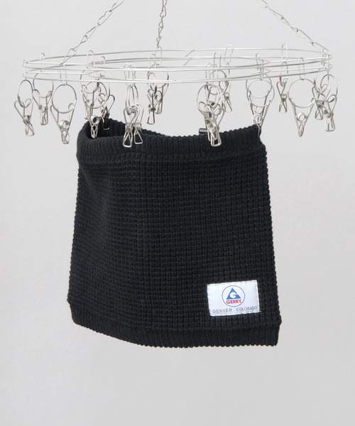 GERRY（ジェリー）の「A.M.S.別注 ミドル丈 ワッフル編み ニット ハイネックウォーマー（ネックウォーマー/スヌード・メンズ・ブラック/グレー・FREE）」の16枚目の写真