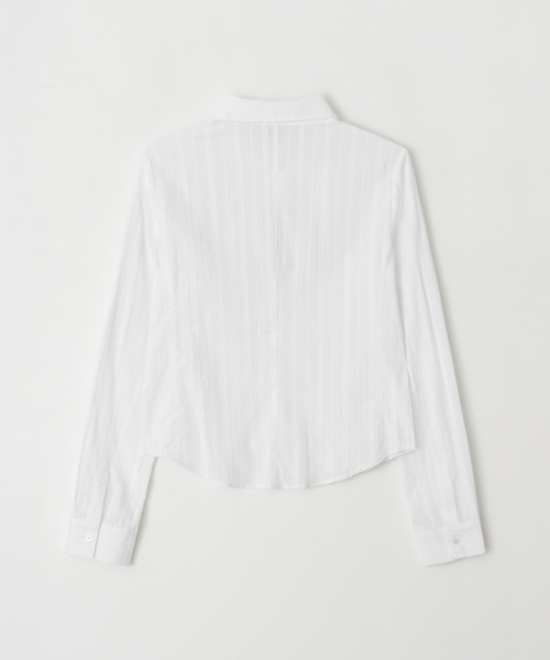 RONRON(ロンロン)の「EYELET EMBROIDERY SLIM FIT SHIRT WHITE(シャツ/ブラウス・レディース・その他・FREE)」の2枚目の写真