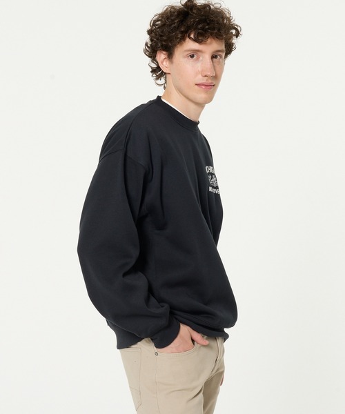 coca(coca)(コカ)の「裏起毛イラストプリントトレーナー(スウェット・メンズ・ブラック/ライトブルー・L/M/XL)」の6枚目の写真