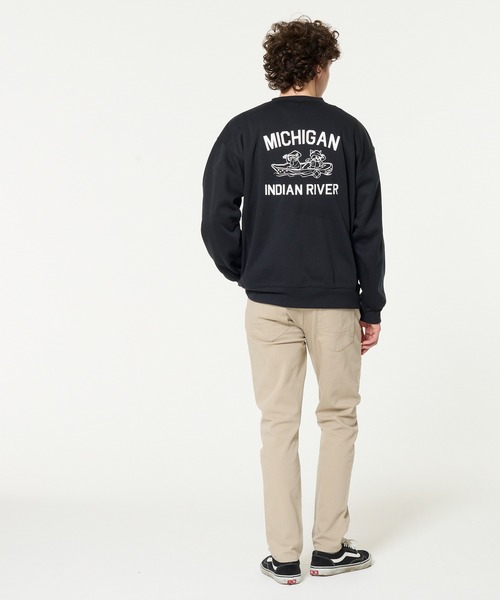 coca(coca)(コカ)の「裏起毛イラストプリントトレーナー(スウェット・メンズ・ブラック/ライトブルー・L/M/XL)」の7枚目の写真
