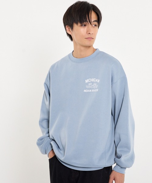 coca(coca)(コカ)の「裏起毛イラストプリントトレーナー(スウェット・メンズ・ブラック/ライトブルー・L/M/XL)」の8枚目の写真