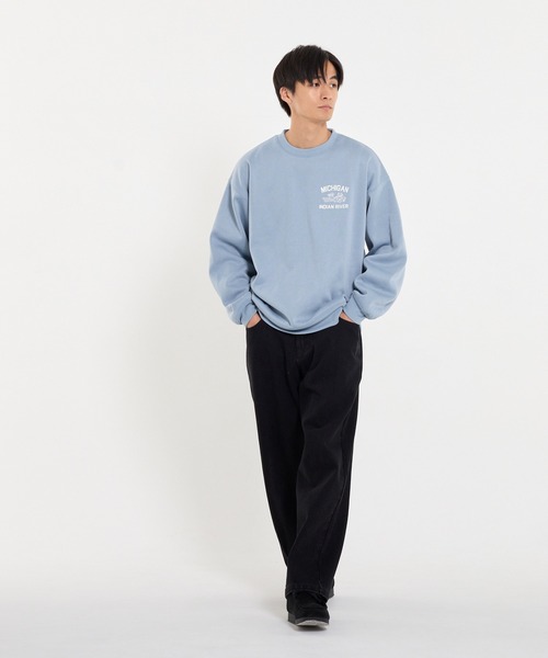 coca(coca)(コカ)の「裏起毛イラストプリントトレーナー(スウェット・メンズ・ブラック/ライトブルー・L/M/XL)」の11枚目の写真