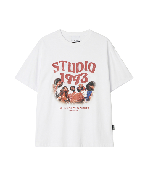 1993STUDIO(1993スタジオ)の「ウェーブスタジオグラフィックTシャツ_ホワイト(Tシャツ/カットソー・レディース・その他・SMALL/MEDIUM/LARGE)」の1枚目の写真