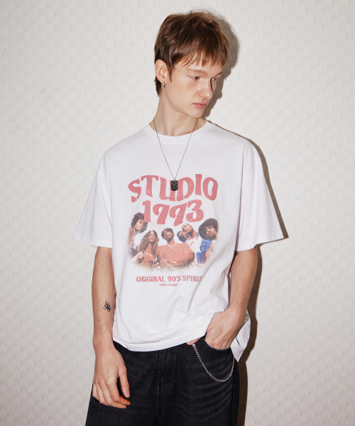 1993STUDIO(1993スタジオ)の「ウェーブスタジオグラフィックTシャツ_ホワイト(Tシャツ/カットソー・レディース・その他・SMALL/MEDIUM/LARGE)」の4枚目の写真