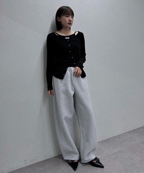 mline（エムライン）の「[mline]レイヤーロゴTシャツ（Tシャツ/カットソー・レディース・グレー/ブラック/アイボリー/オフホワイト・FREE）」の22枚目の写真