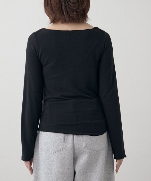 mline（エムライン）の「[mline]レイヤーロゴTシャツ（Tシャツ/カットソー・レディース・グレー/ブラック/アイボリー/オフホワイト・FREE）」の18枚目の写真