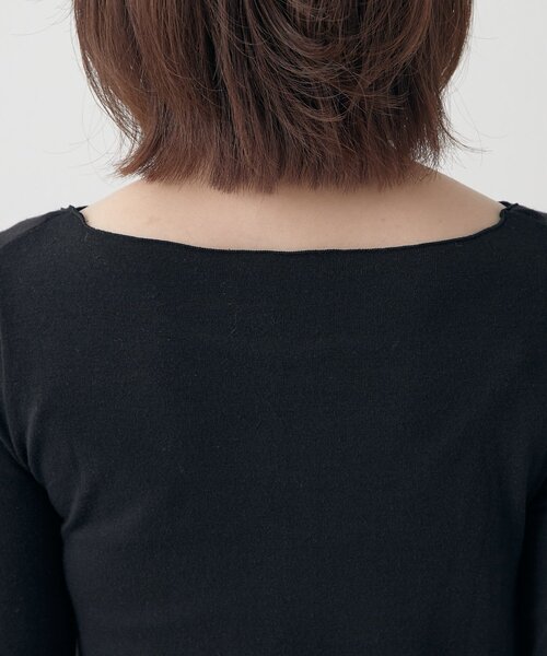 mline（エムライン）の「[mline]レイヤーロゴTシャツ（Tシャツ/カットソー・レディース・グレー/ブラック/アイボリー/オフホワイト・FREE）」の17枚目の写真