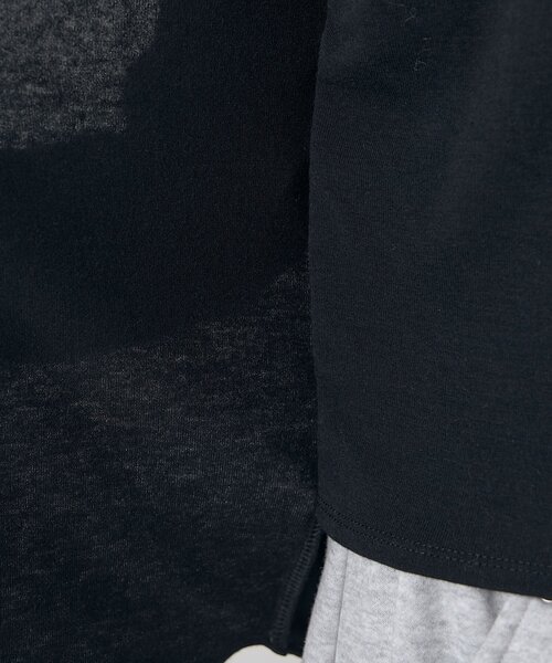 mline（エムライン）の「[mline]レイヤーロゴTシャツ（Tシャツ/カットソー・レディース・グレー/ブラック/アイボリー/オフホワイト・FREE）」の13枚目の写真