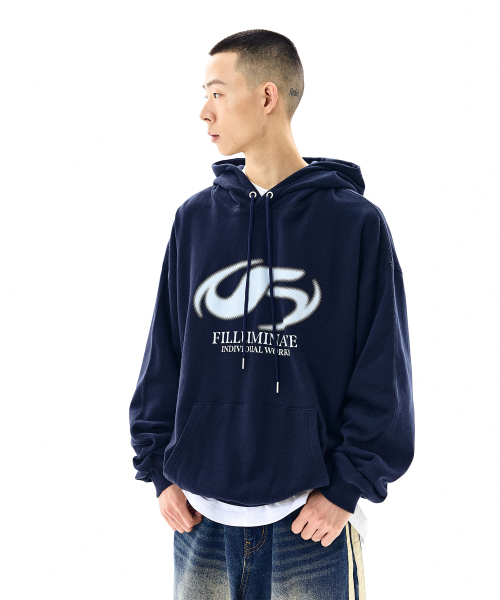 F.ILLUMINATE(フィルミネイト)の「シンボルロゴスプレッドフードパーカー-ネイビー(パーカー・レディース・その他・SMALL/MEDIUM/LARGE)」の7枚目の写真