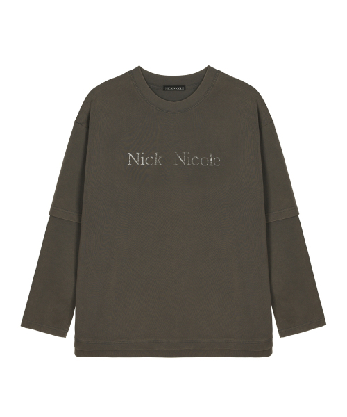 NICK&NICOLE(ニックアンドニコール)の「NICOLE DESTROYED LAYERED LONG SLEEVE TOP_CHARCOAL(Tシャツ/カットソー・レディース・その他・FREE)」の4枚目の写真