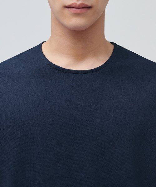 MUSINSA STANDARD（ムシンサスタンダード）の「フォンテリラックスフィットクルーネックTシャツ[ネイビー]（Tシャツ/カットソー・メンズ・その他・X-LARGE/XX-LARGE/XXX-LARGE/SMALL/MEDIUM/LARGE）」の3枚目の写真