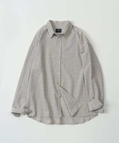 TOFFEE(トフィー)の「エニーチェックシャツ(アイボリー)(シャツ/ブラウス・メンズ・その他・MEDIUM/LARGE/X-LARGE)」の2枚目の写真