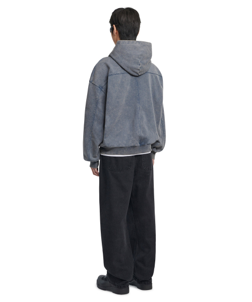 NOMANUAL(NOMANUAL)の「LAYERED ARCH GRAPHIC HOODIE - WASHED NAVY(パーカー・レディース・その他・LARGE/X-LARGE/MEDIUM)」の4枚目の写真